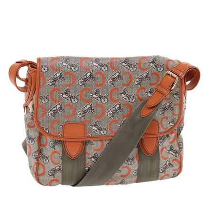 Celine C Macadam Canvas Shoulder Bag Gray  bs7140