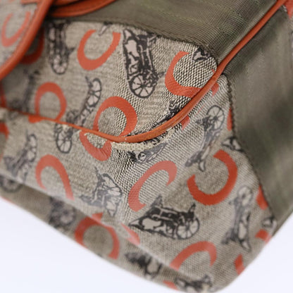 Celine C Macadam Canvas Shoulder Bag Gray  bs7140