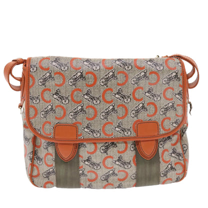 Celine C Macadam Canvas Shoulder Bag Gray  bs7140