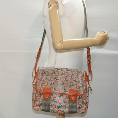 Celine C Macadam Canvas Shoulder Bag Gray  bs7140