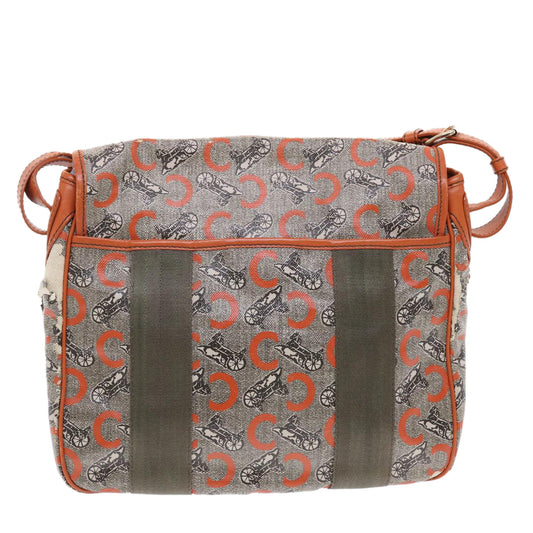 Celine C Macadam Canvas Shoulder Bag Gray  bs7140