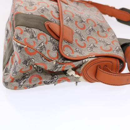Celine C Macadam Canvas Shoulder Bag Gray  bs7140