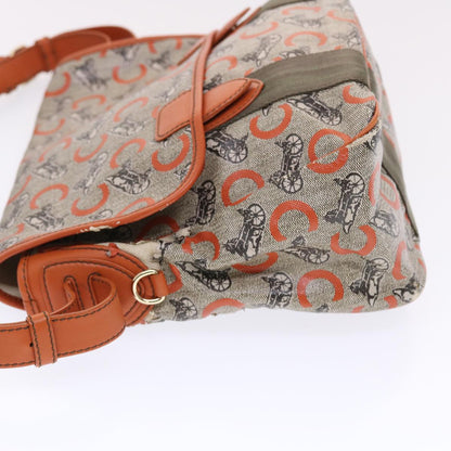 Celine C Macadam Canvas Shoulder Bag Gray  bs7140