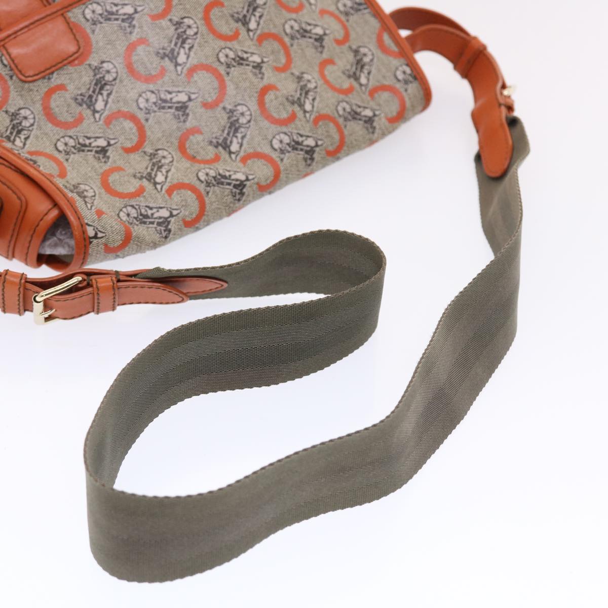 Celine C Macadam Canvas Shoulder Bag Gray  bs7140