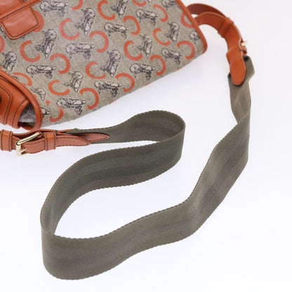 Celine C Macadam Canvas Shoulder Bag Gray  bs7140