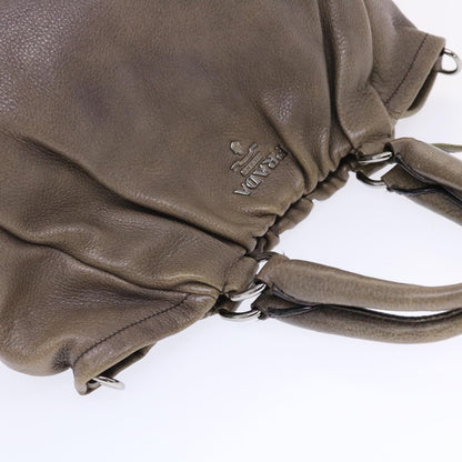 Prada Hand Bag Leather 2way Brown  bs7151