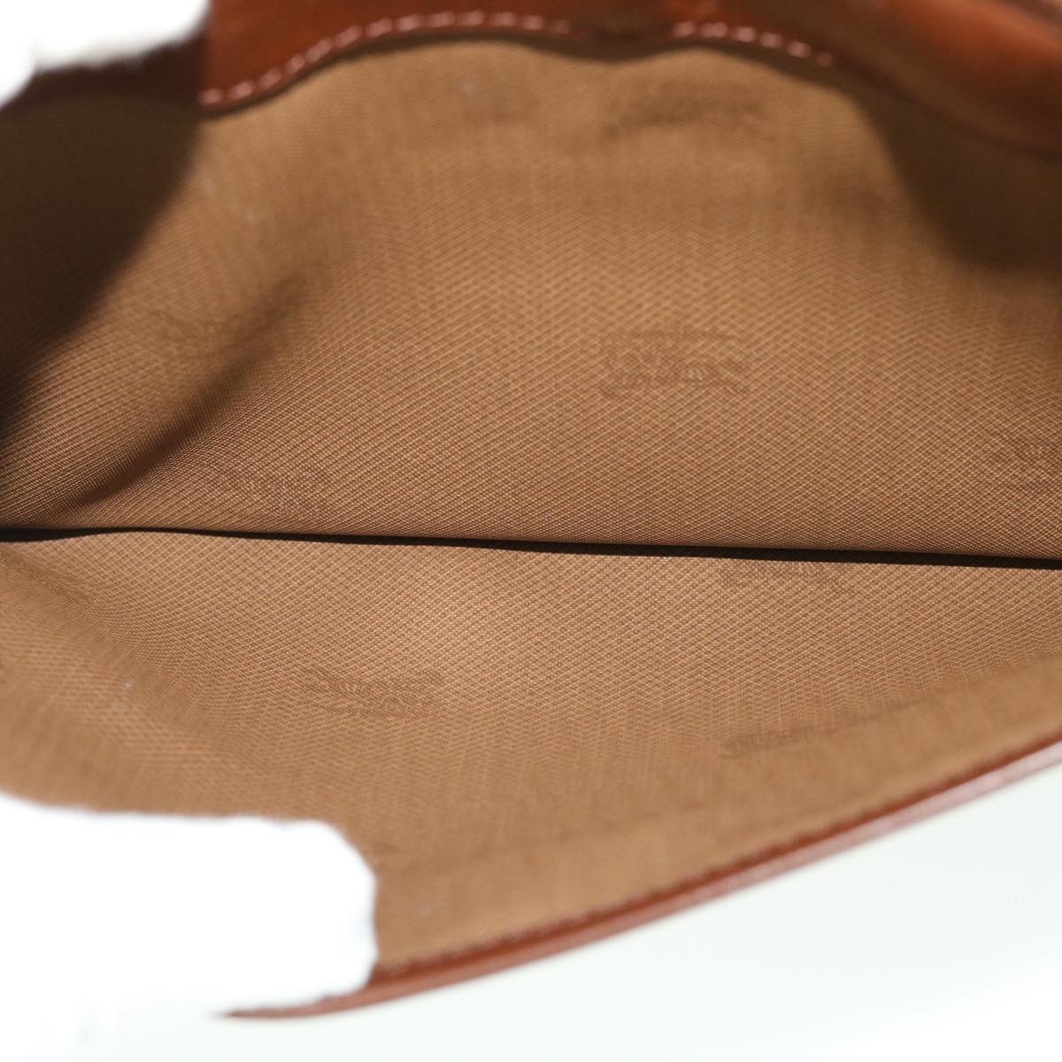 BurberrySs Nova Check Clutch Bag Canvas Leather Brown Beige Auth bs7696