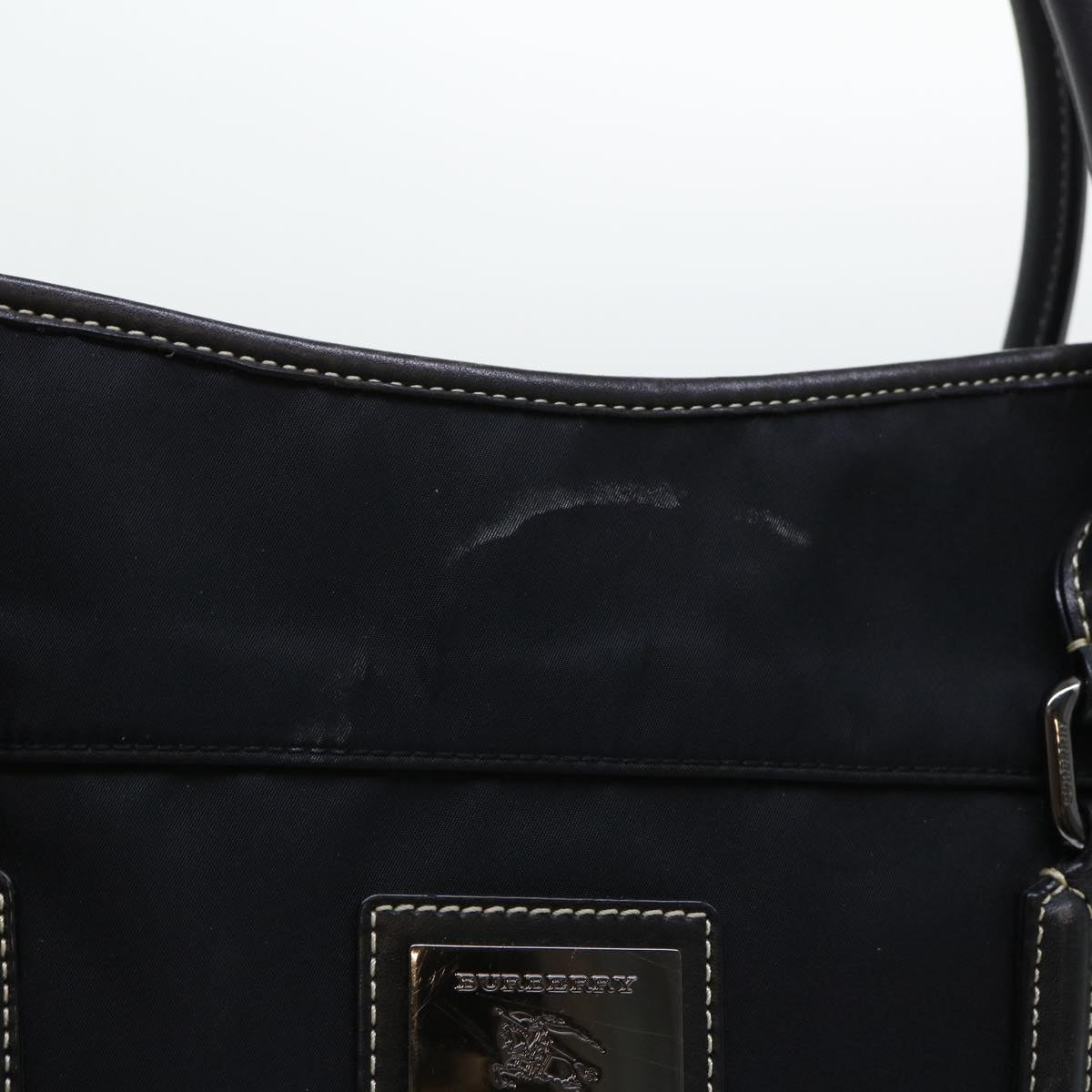 Burberry Blue Label Shoulder Bag Nylon Black Auth bs7873