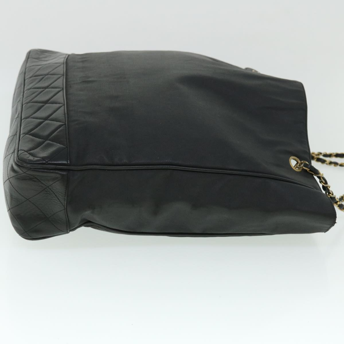 Chanel Chain Shoulder Bag PVC Leather Black CC Auth bs