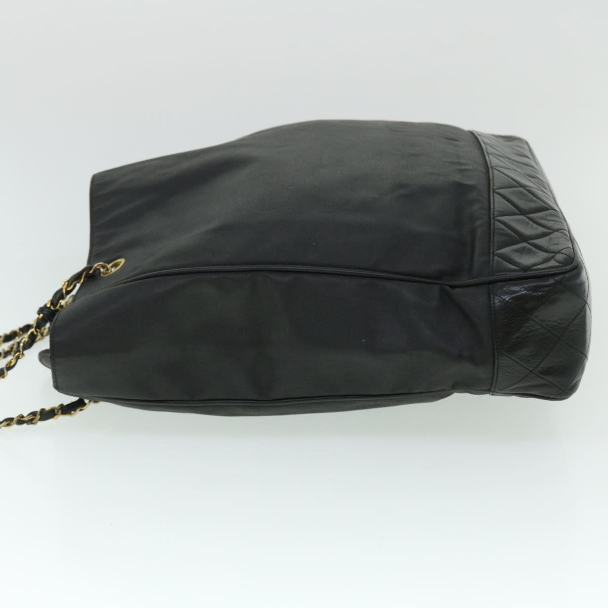 Chanel Chain Shoulder Bag PVC Leather Black CC Auth bs