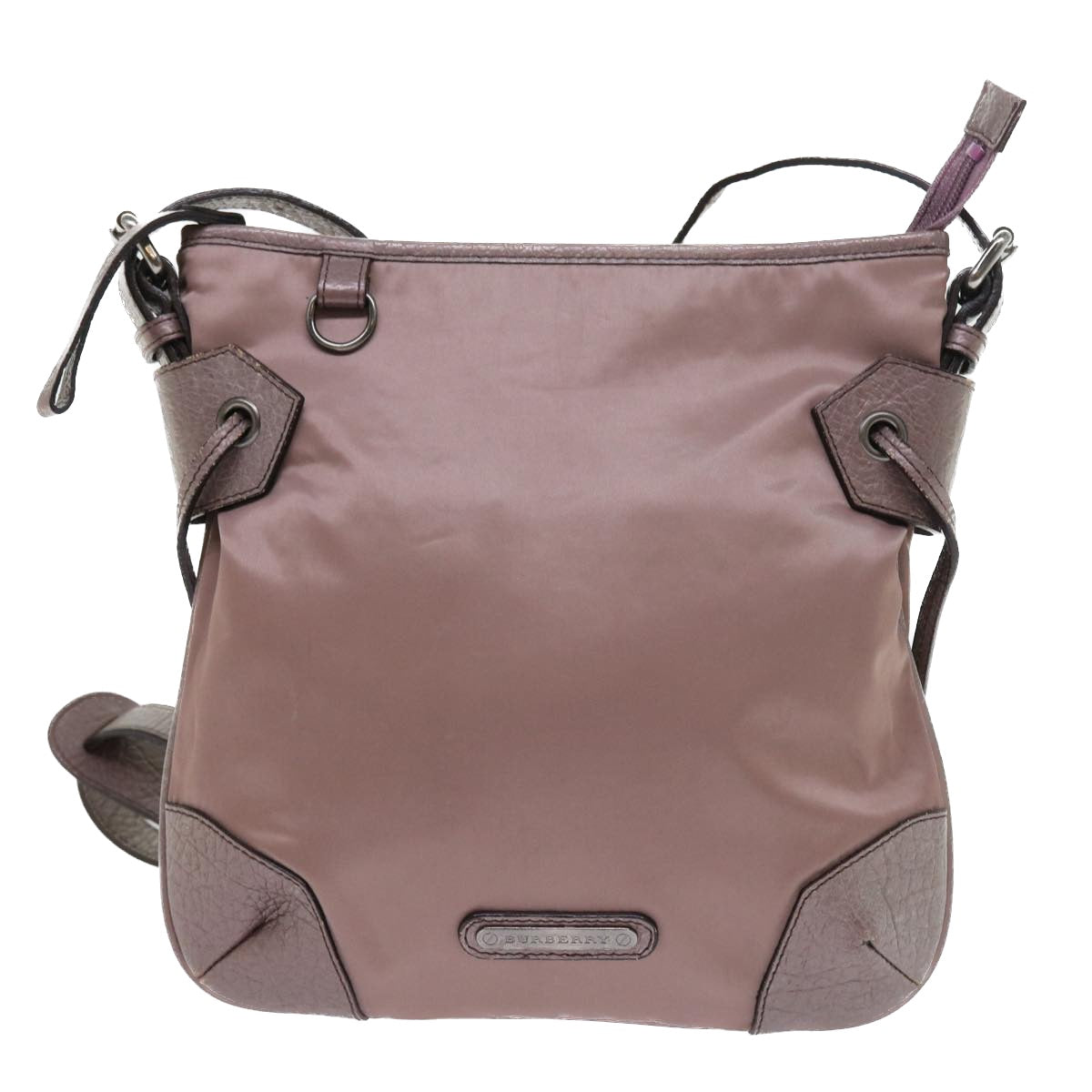 Burberry Shoulder Bag Nylon Purple Auth bs8714