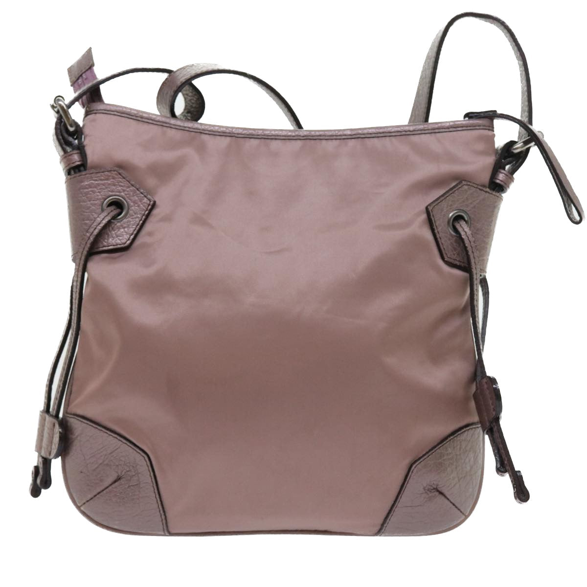 Burberry Shoulder Bag Nylon Purple Auth bs8714