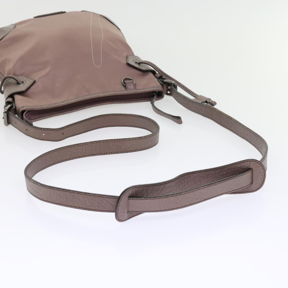 Burberry Shoulder Bag Nylon Purple Auth bs8714