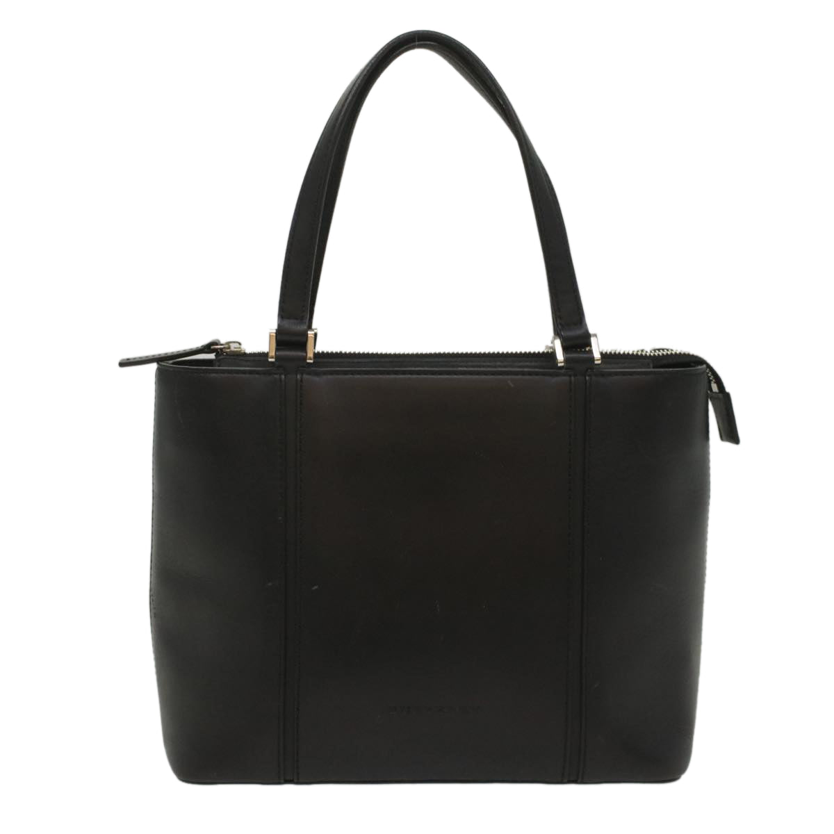 Burberry Tote Bag Leather Black Auth bs8728