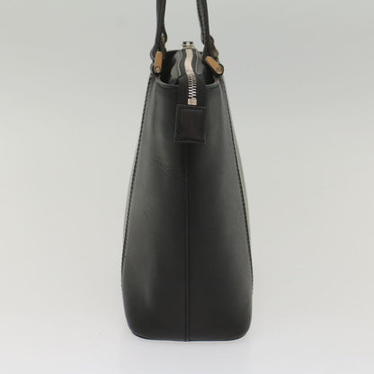 Burberry Tote Bag Leather Black Auth bs8728