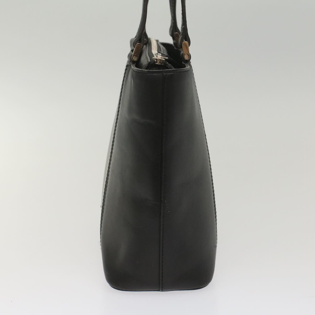 Burberry Tote Bag Leather Black Auth bs8728