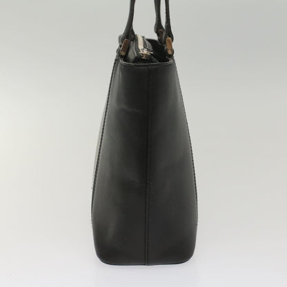 Burberry Tote Bag Leather Black Auth bs8728