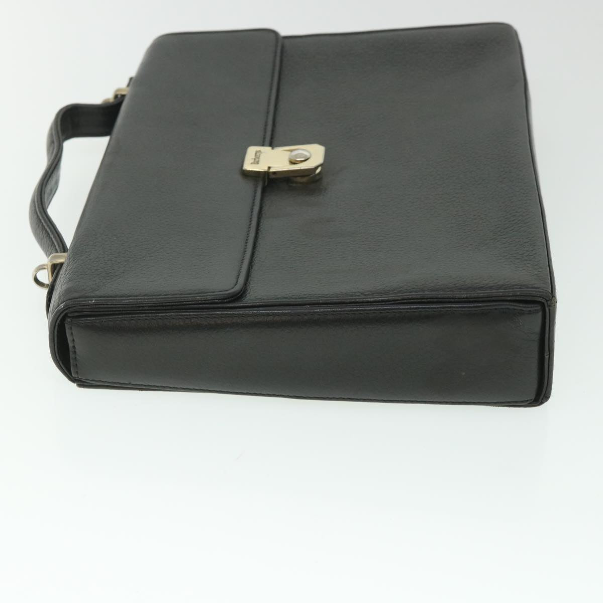 BurberrySs Hand Bag Leather 2way Black Auth bs8729