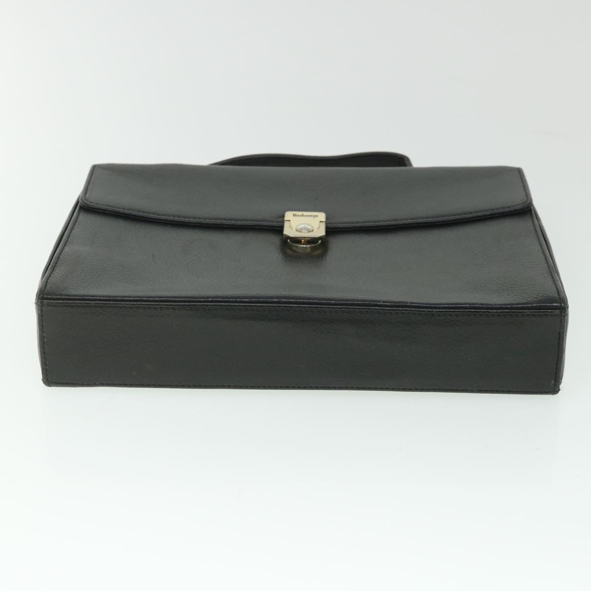 BurberrySs Hand Bag Leather 2way Black Auth bs8729