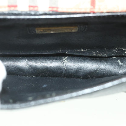 BurberrySs Clutch Bag Leather Black Auth bs8730