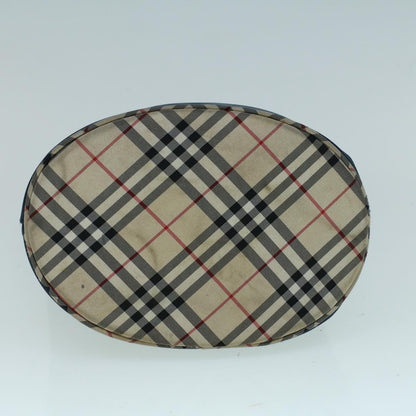 Burberry Nova Check Shoulder Bag Nylon Leather Navy Beige Auth bs8926
