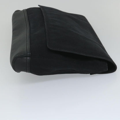Balenciaga Clutch Bag Canvas Black Auth bs9026