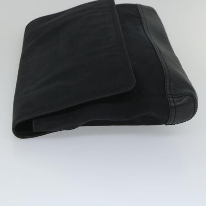 Balenciaga Clutch Bag Canvas Black Auth bs9026