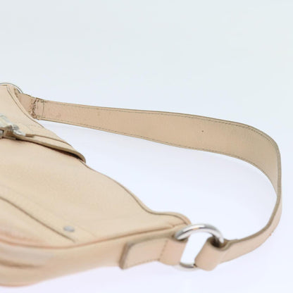 Burberry Shoulder Bag Leather Beige T-04-02 Auth bs9232