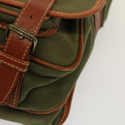 BurberrySs Shoulder Bag Canvas Khaki Auth bs9442
