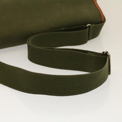 BurberrySs Shoulder Bag Canvas Khaki Auth bs9442