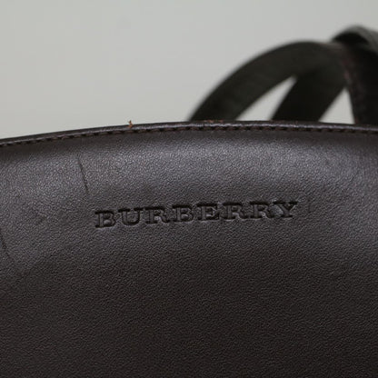 Burberry Tote Bag Suede Leather Brown Auth bs9812