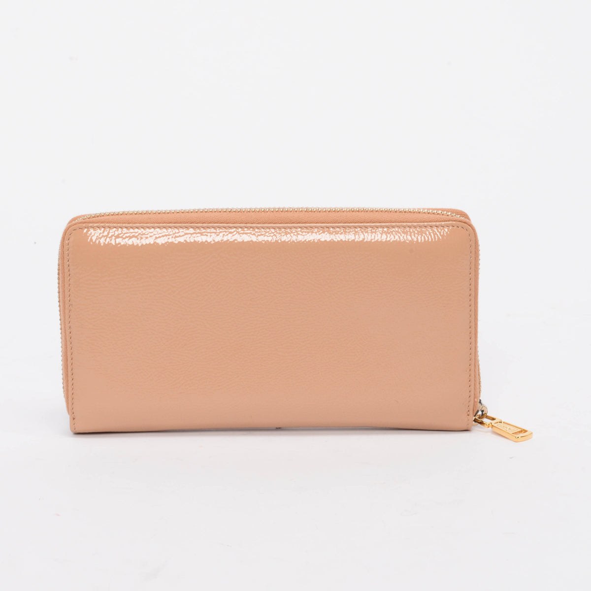 Yves Saint Laurent Beige Crinkled Patent Belle de Jour Wallet