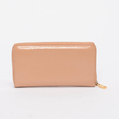 Yves Saint Laurent Beige Crinkled Patent Belle de Jour Wallet