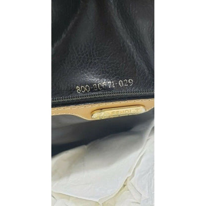Fendi Box Canvasleather Two Way Hat Boxcross Body Pequin Stripes In Browns Leathercoated Canvas Satc