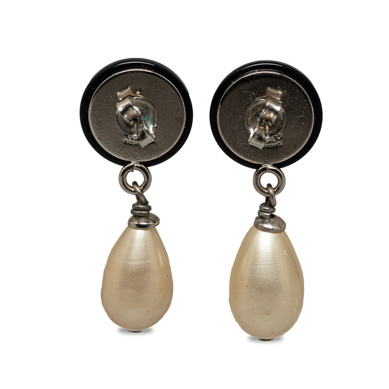 Chanel Coco Rhinestone Pearl Swingpiece Black Metal  Chanel