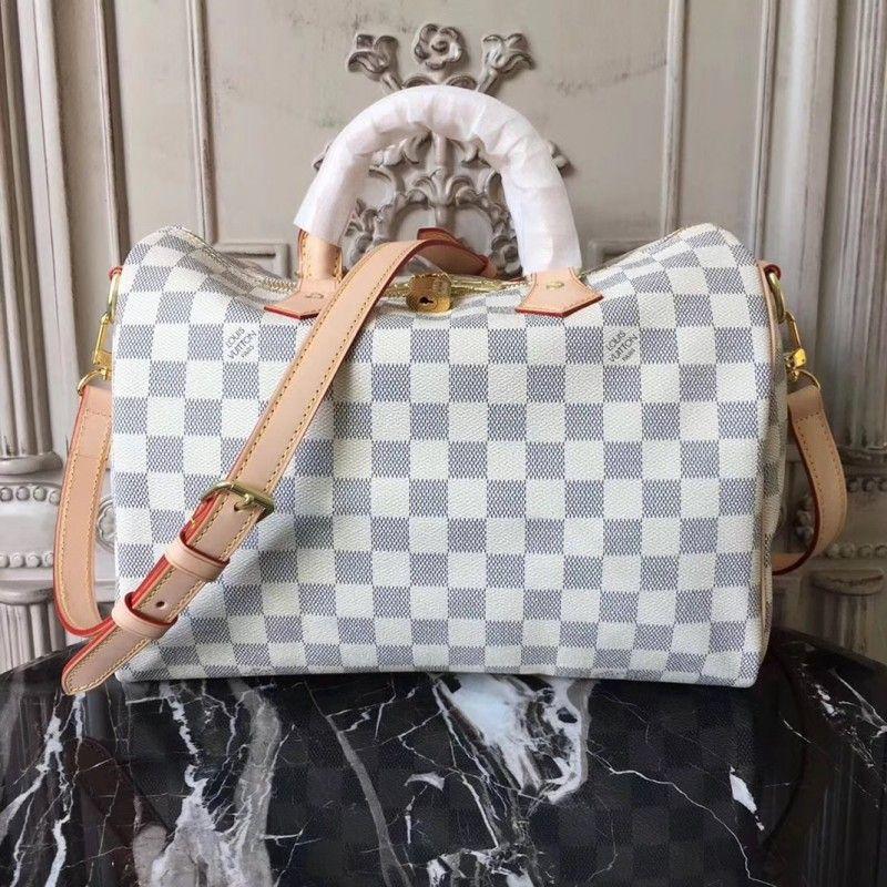 Louis Vuitton Speedy Bandouliere 35 Damier Azur Canvas