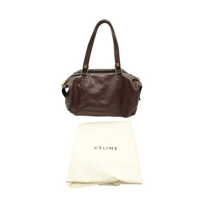 Celine Dark Brown Triple Zip Satchel