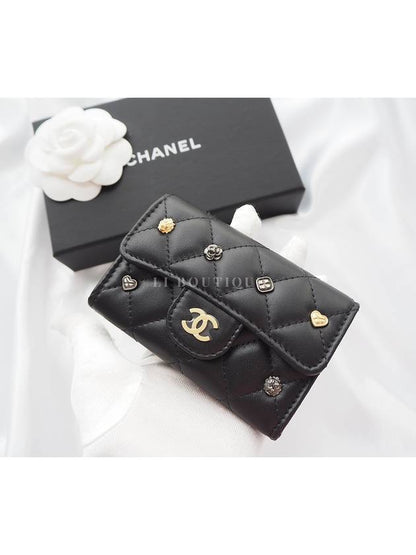 WoMen's Classic Charm Gold Leather Cross Bag Black Chanel
