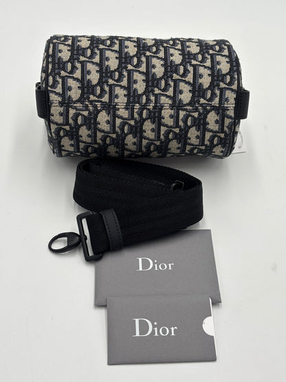 Christian Dior Roller Messenger Bag Oblique Canvas Black Canvas Shoulder Bag Bag ()