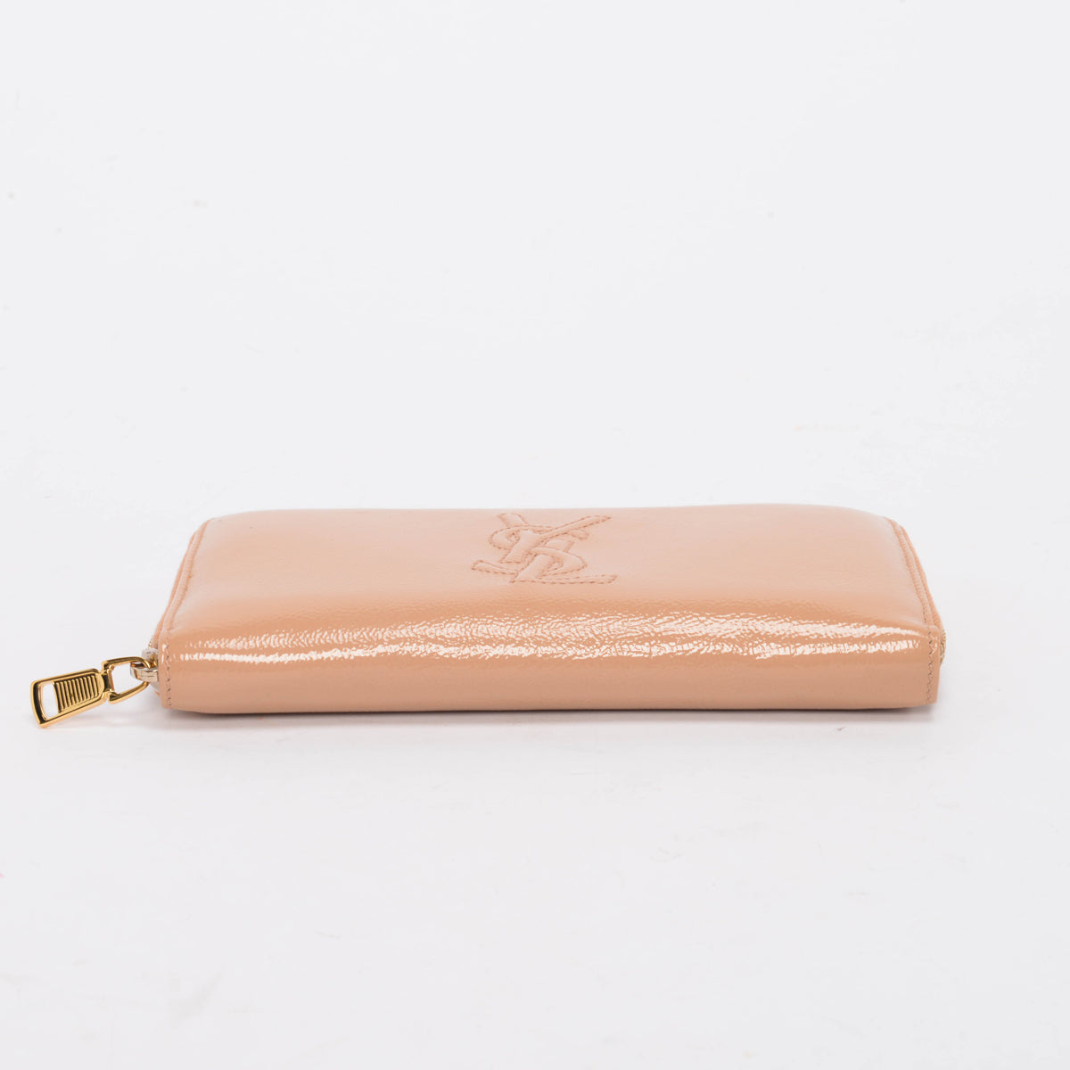 Yves Saint Laurent Beige Crinkled Patent Belle de Jour Wallet