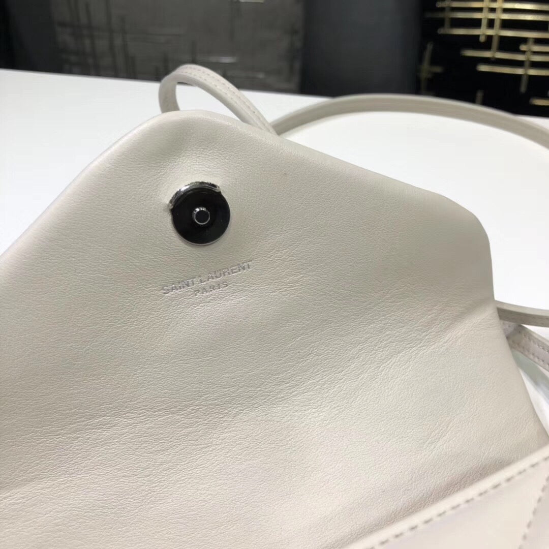 Yves Saint Laurent Loulou Mini Shoulder Bag White