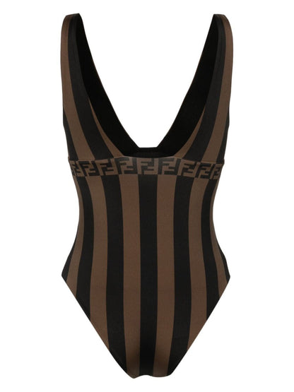 Fendi Women Pequin Lycra Swimsuit