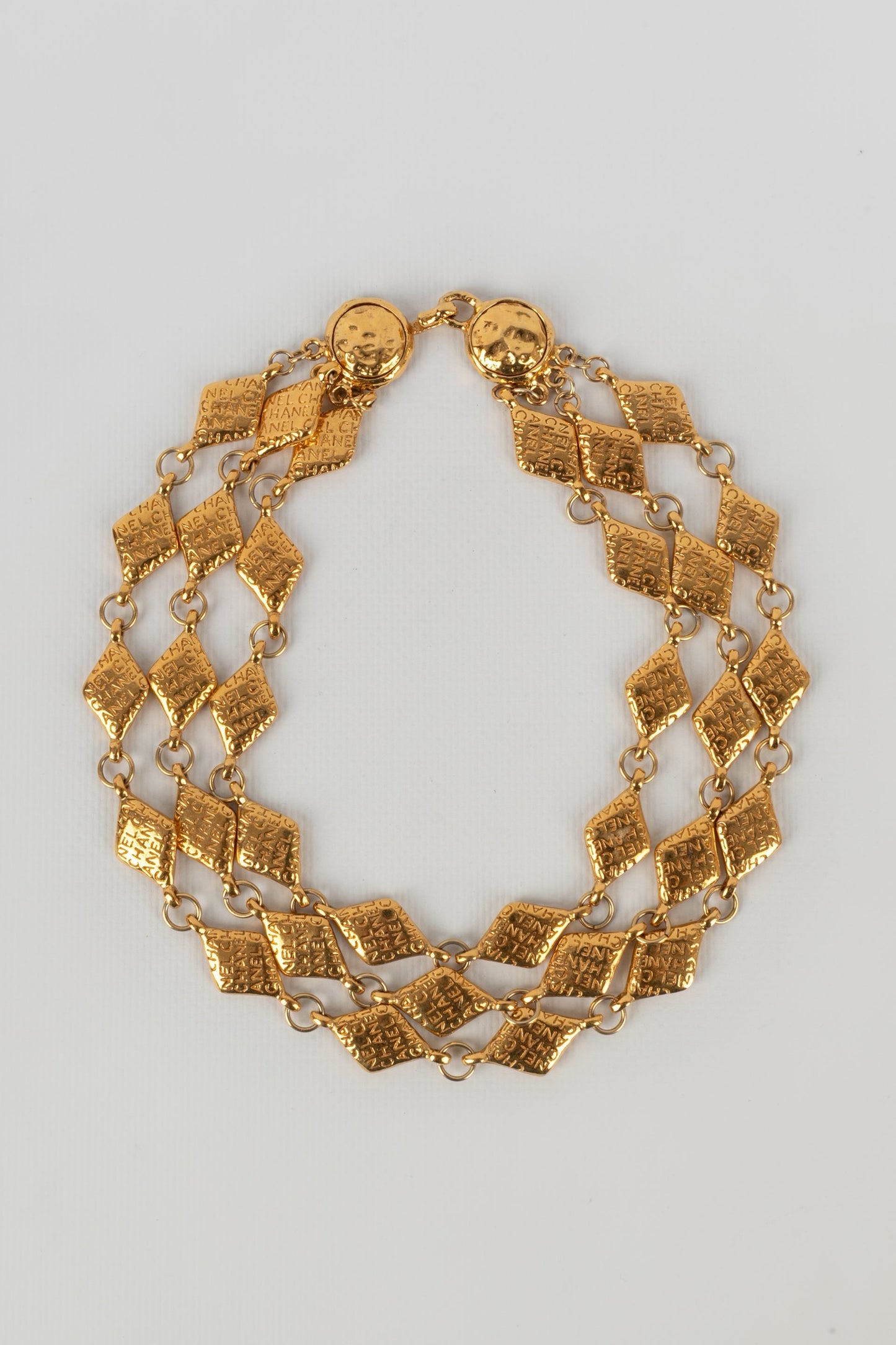 Collier doré Chanel 1990s