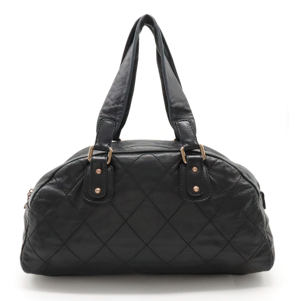 CHANEL Chanel Cocomark Mini Boston  Bag Shoulder  Shoulder Tooth Black Black Black Blumin