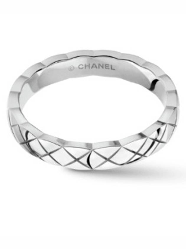 Coco Crush Quilted Ring White Gold Chanel