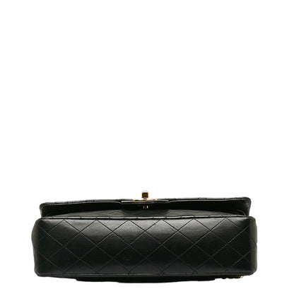 Chanel Matrases 25 Double Flap Chain houlder Bag Black Leather  Chanel