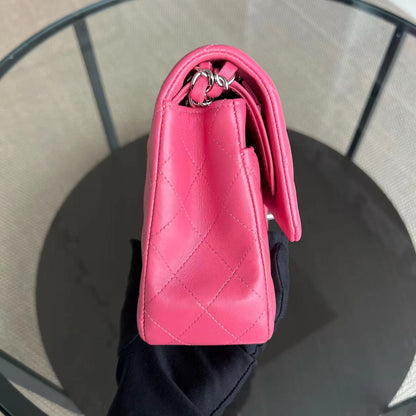 *Un, Full Set, Receipt* Classic Flap Medium Quilted Lambskin Pink Series 29
