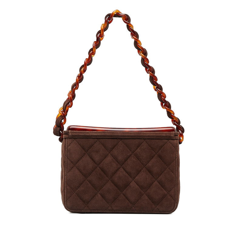 Chanel Matrases Cocomark Chain Vanity Bag Brown wedish Lady Chanel