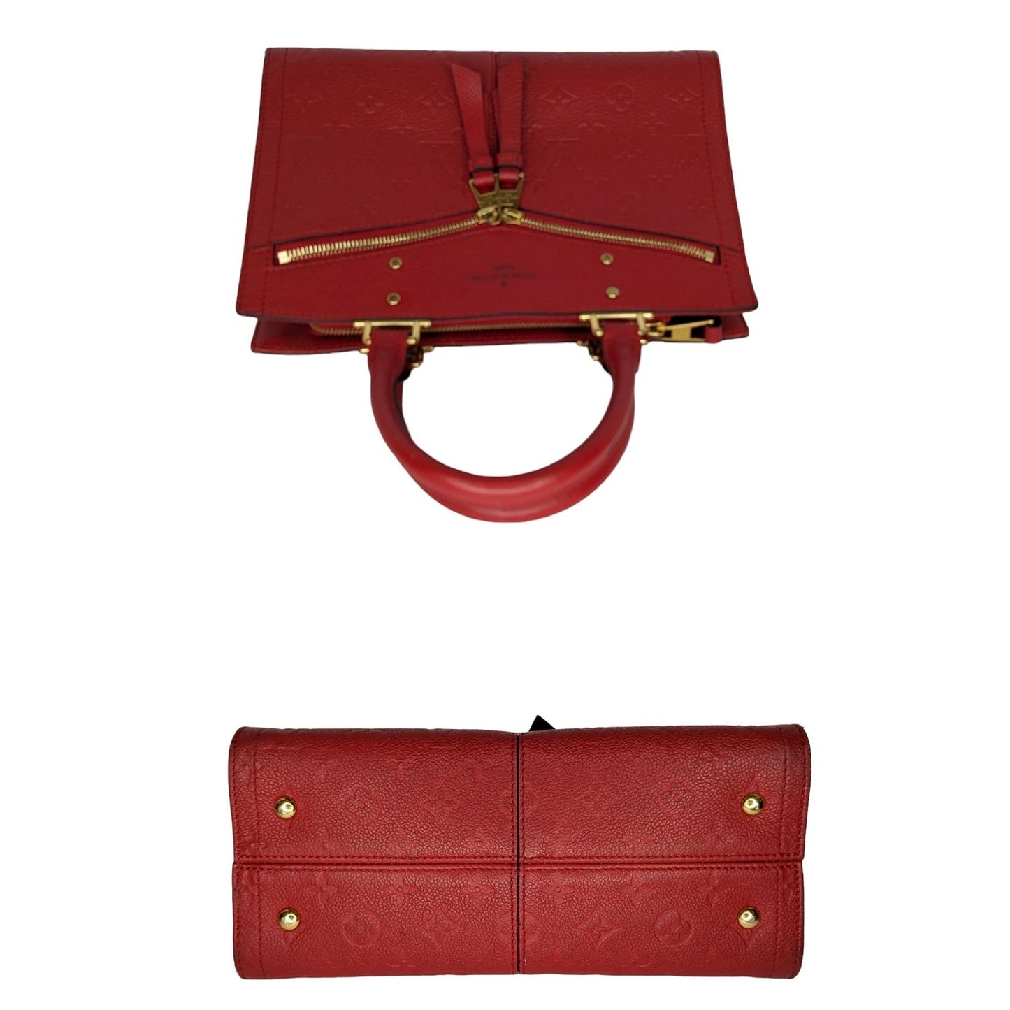 Louis Vuitton Red Monogram Empreinte Sully PM