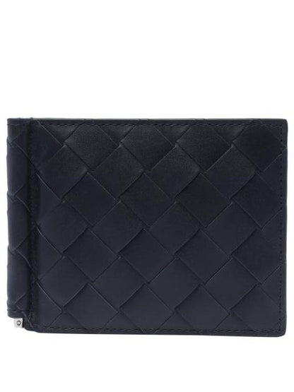 Luxury Bottega Veneta Intrecciato Money Clip Half Wallet Space
